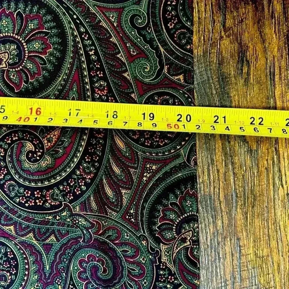 Ciao Sport Vintage Womens 8 Silk Brown Paisley‎ Scarf Long Sleeve Button Blouse - Picture 12 of 14